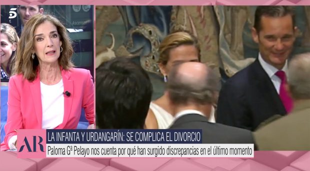 Paloma García-Pelayo hablando sobre el divorcio de la infanta Cristina y Urdangarin / Telecinco