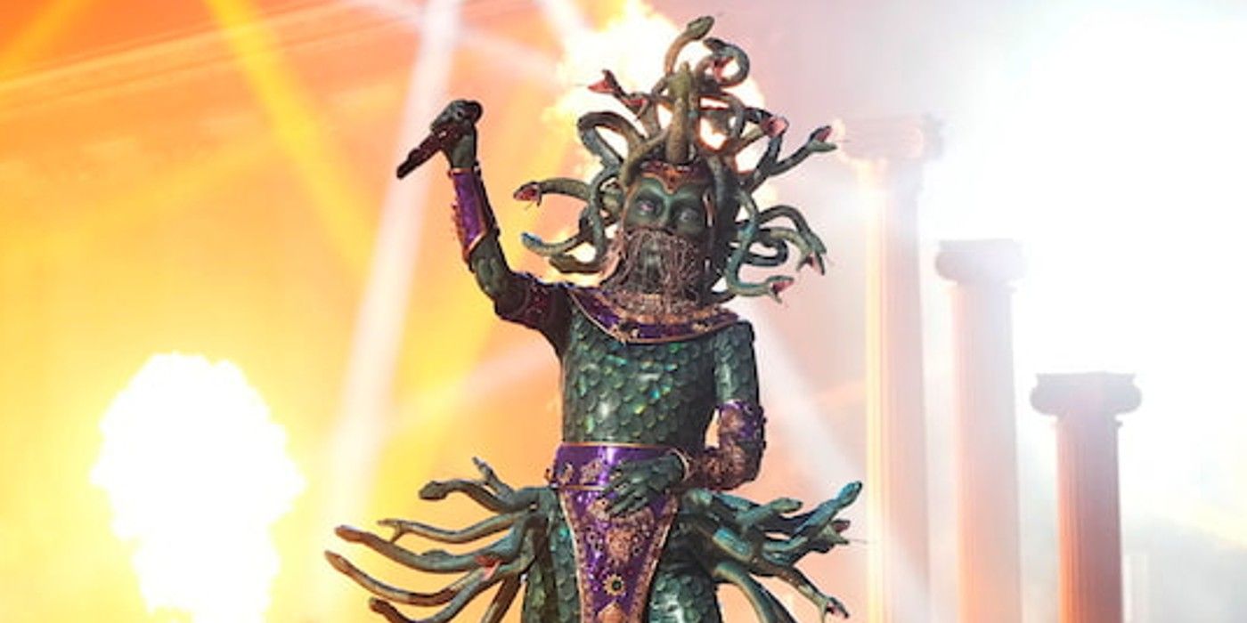 Medusa performing on The Masked Singer Season 9