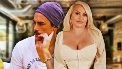 90 Day Fiance's Darcey Silva looking forward and Vanderpump Rules' Tom Sandoval looking to the side