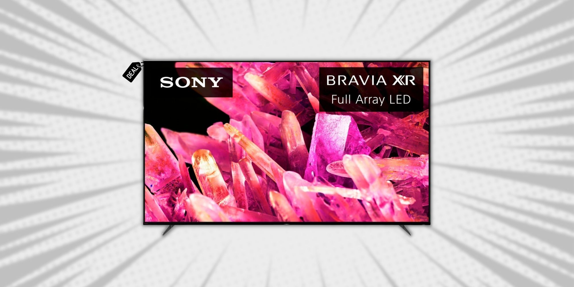 85-inch Sony Bravia XR X90K 4K TV over a gray background