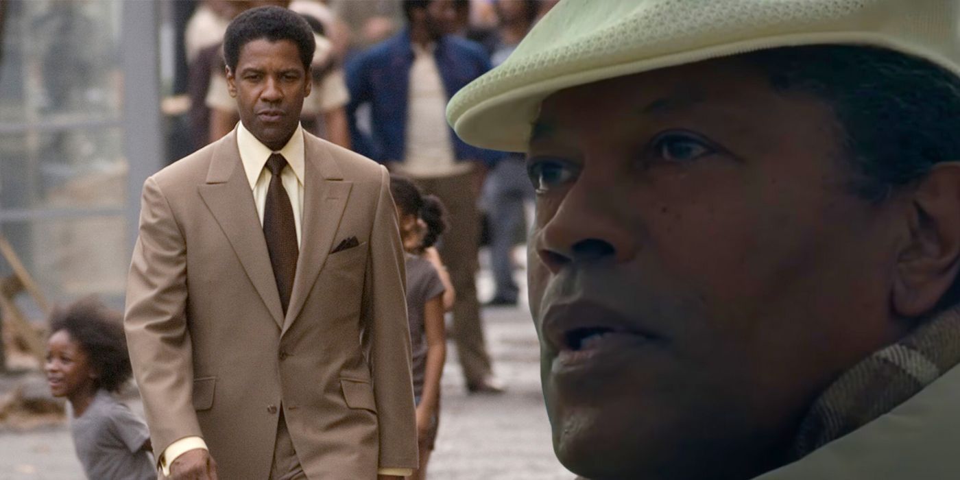 Denzel Washington and Clarence Williams III as Frank Lucas and Bumpy Johnson in American Gangster