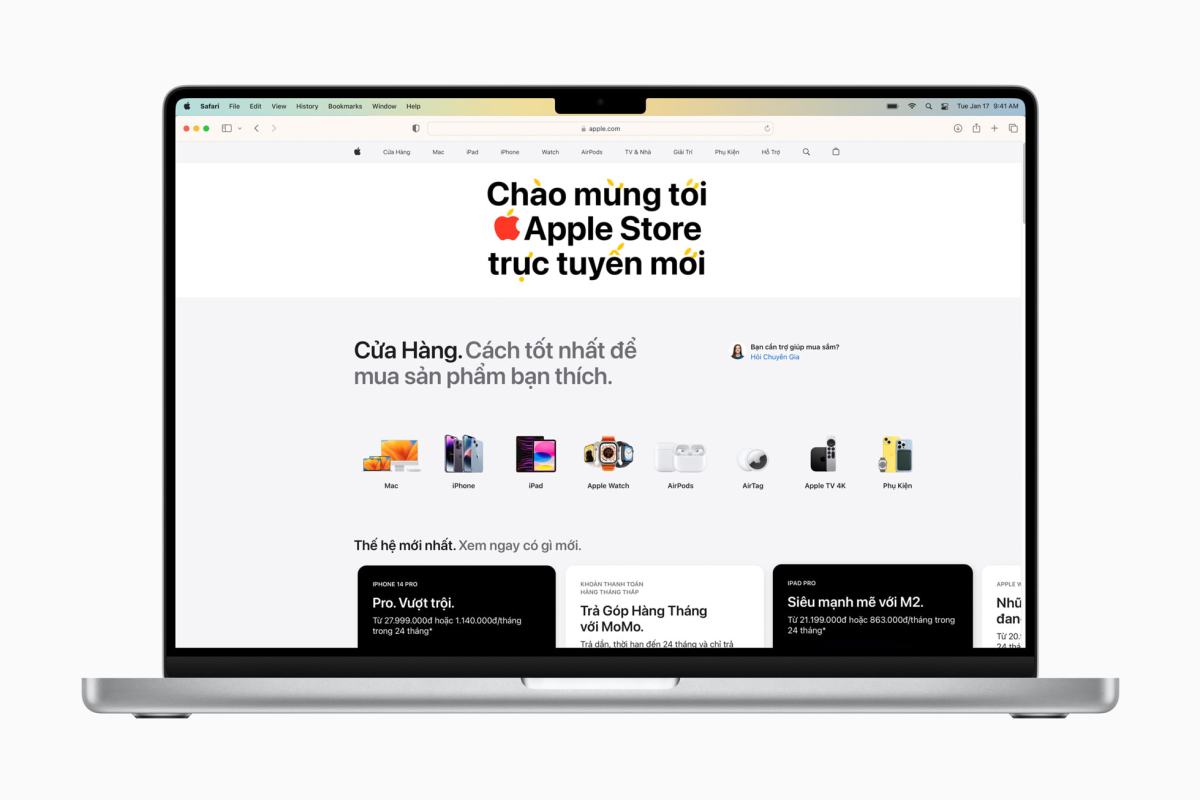 Apple lanza su tienda online en Vietnam