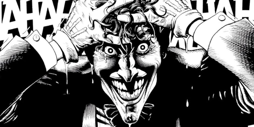 Killing Joke Joker Black and White DC Comics
