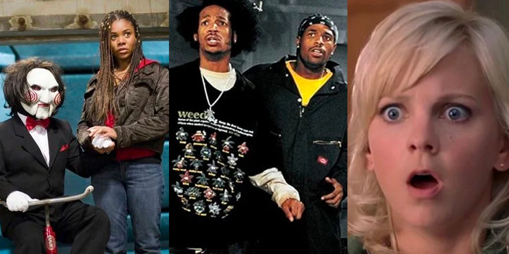 A collage of characters from the Scary Movie franchise