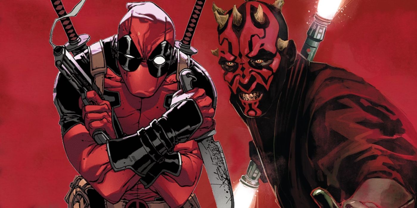 Deadpool and Darth maul looking for a fight