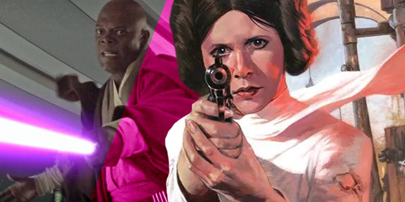Cosplay de la princesa Leia le da a la heroína de Star Wars el sable de luz púrpura de Mace Windu