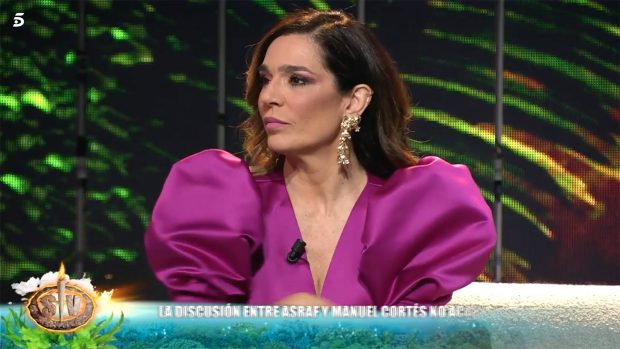 Raquel Bollo en el debate de 'Supervivientes'. / Telecinco