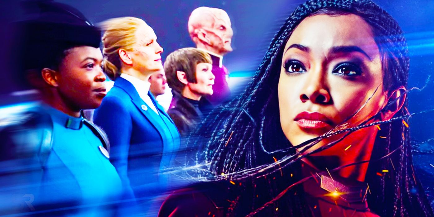 Michael Burnham and the season 4 side characters from Star Trek: Discovery.