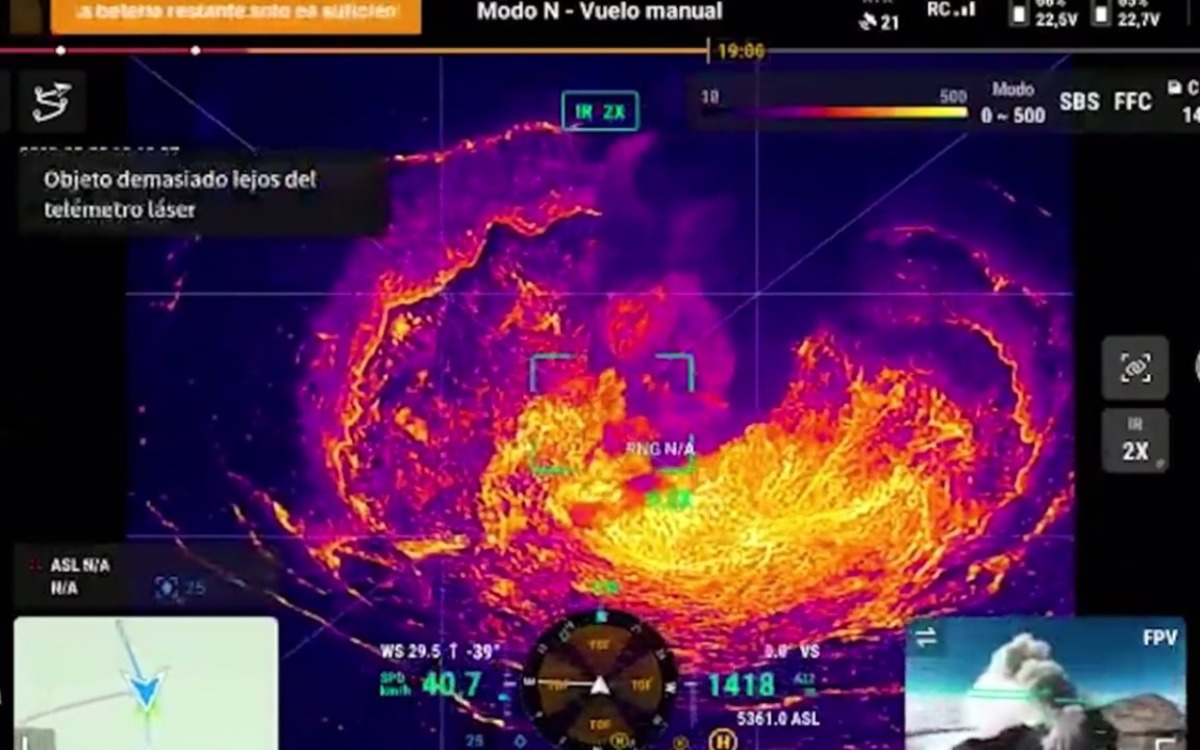 Dron sobrevuela cráter del Popocatépetl | Video