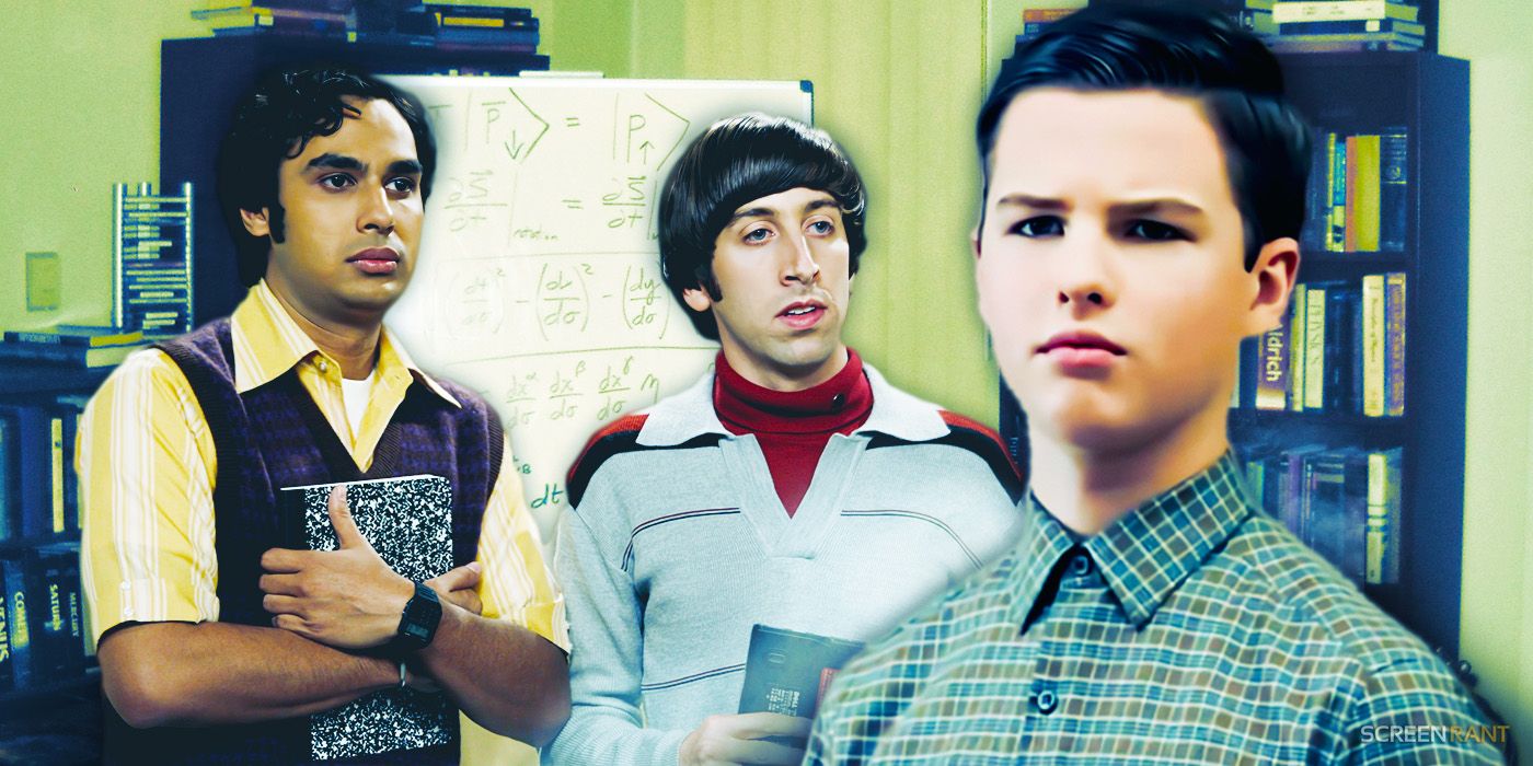 Big Bang Theory Raj and Howard with Young Sheldon