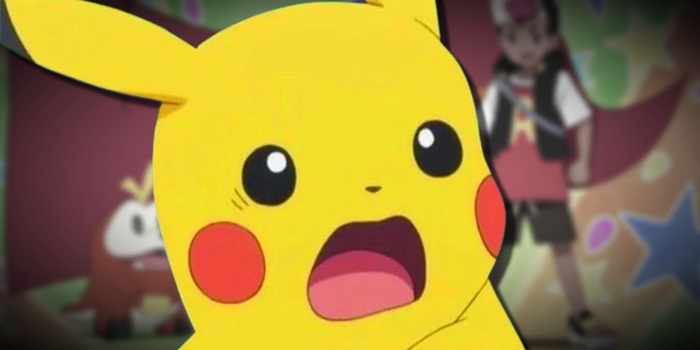 Pokemon's Pikachu is horrified about Fuecoco and Roy from Horizons.