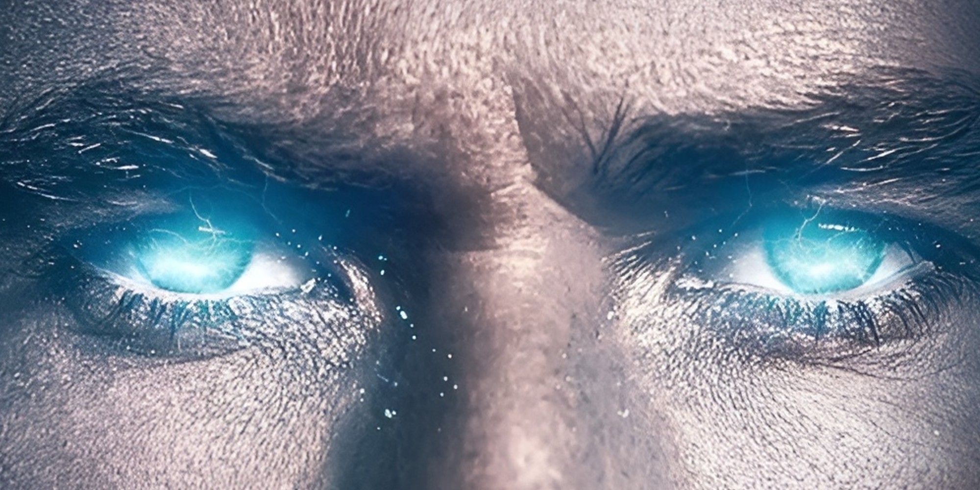 Thor 5 fan poster showing a close up shot of Thor's eyes with lightining.