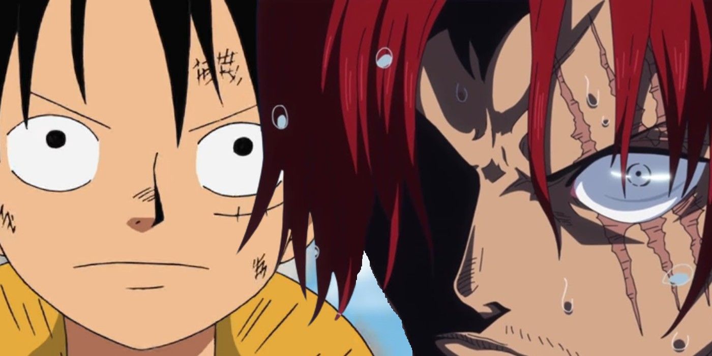 Luffy and Shanks confrontation