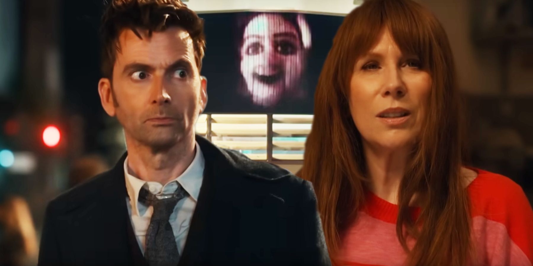 David Tennant as the Doctor and Catherine Tate as Donna Noble