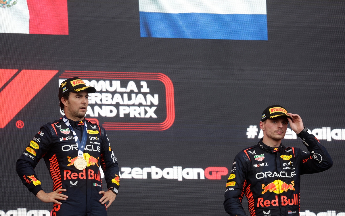 F1: Así persiguió Max Verstappen a Checo Pérez en el GP de Azerbaiyán | Video