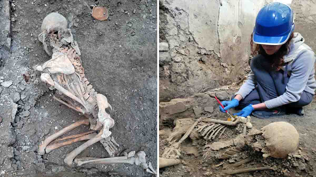 Hallan esqueletos en Pompeya, la antigua ciudad romana arrasada por  el Vesubio hace casi 2,000 años