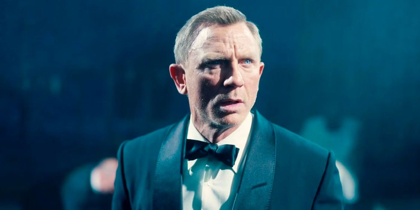 James Bond looking stunned in No Time to Die