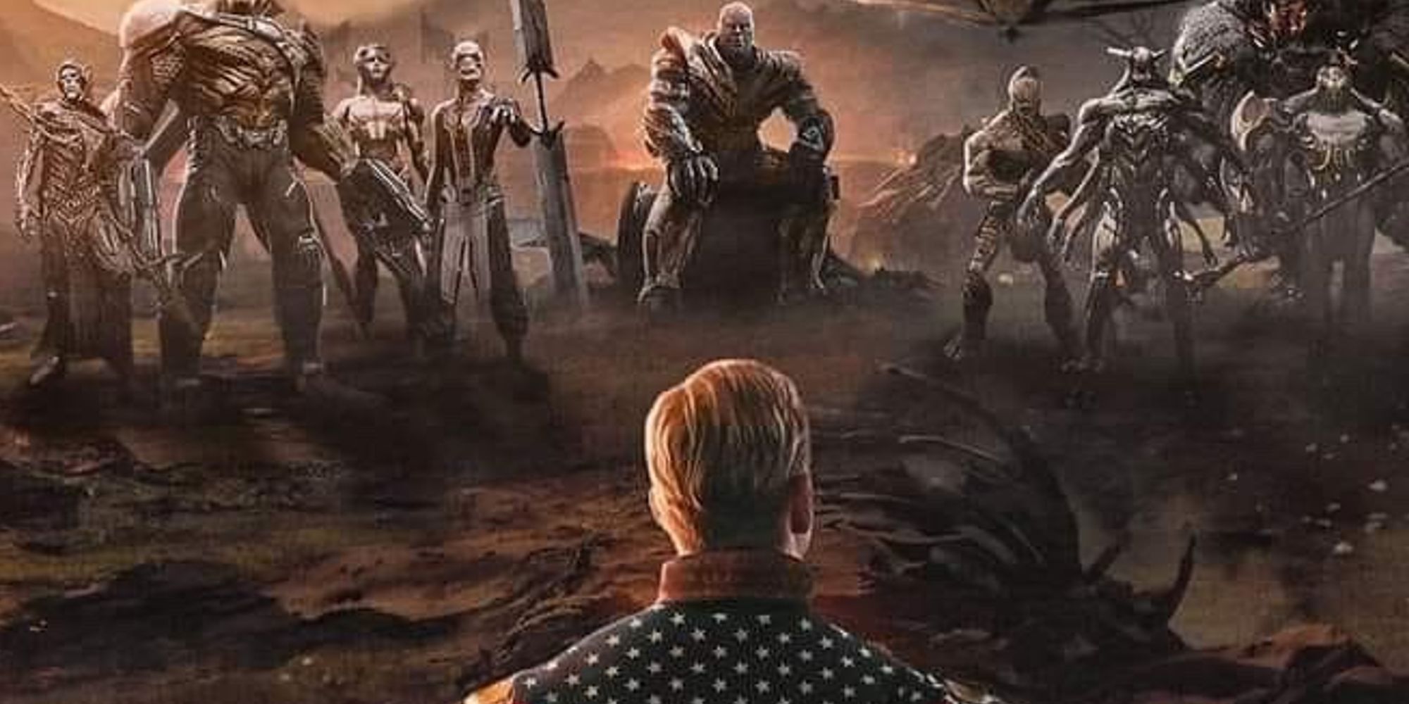 Homelander se enfrenta al ejército de Thanos en arte cruzado (y la gente piensa que el Supe está cayendo)