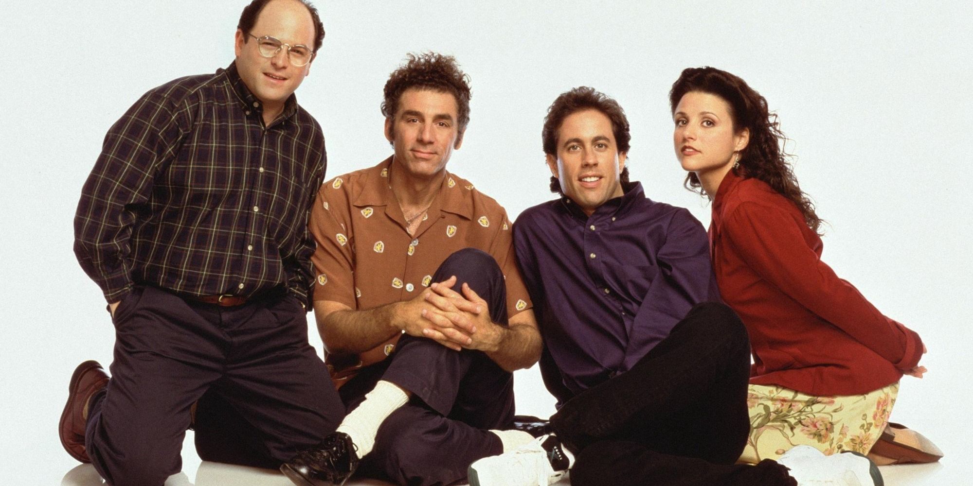 George, Kramer, Jerry, and Elaine in Seinfeld.