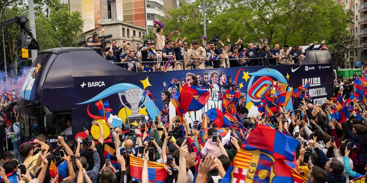 La rúa del Barça, en directo | Todos los detalles de la celebración de campeón de Liga