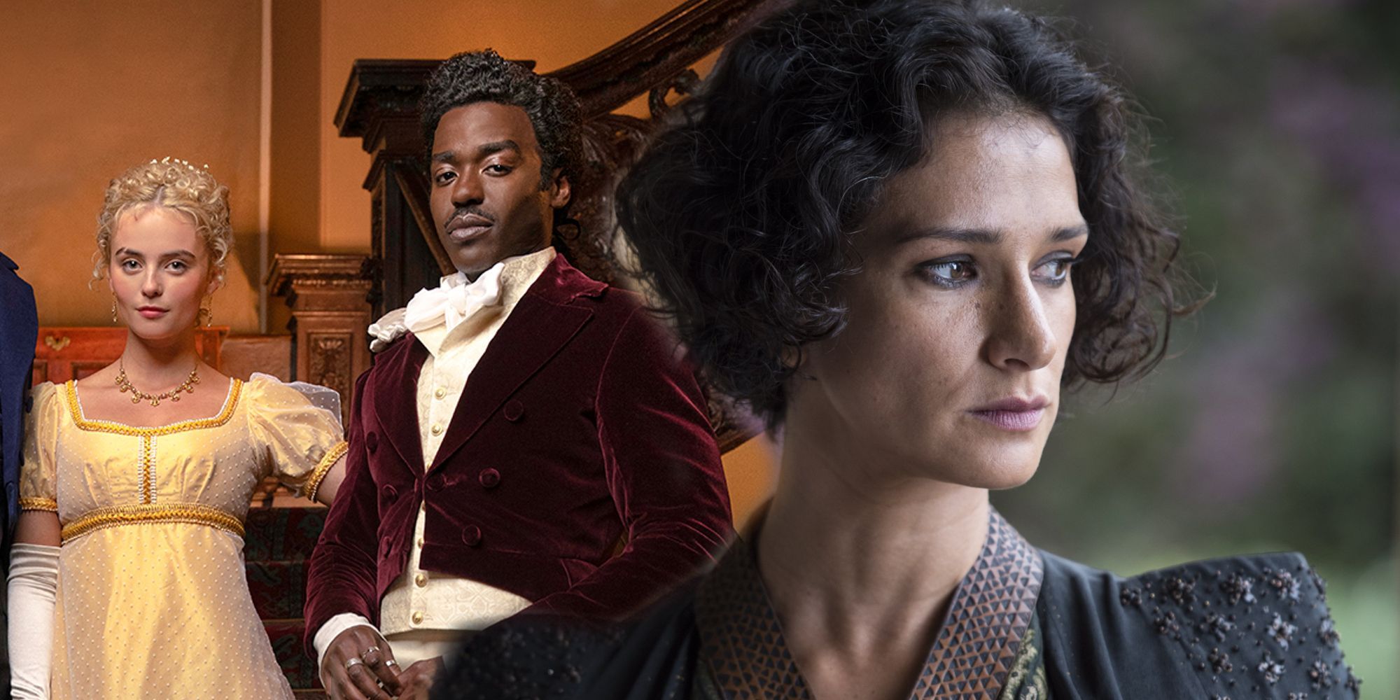 Blended image of Ncuti Gatwa and his companion in Doctor Who and Ellaria Sand looking to the side in Game of Thrones