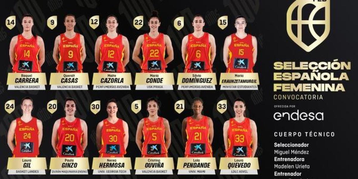 Las 17 jugadoras convocadas para preparar el Eurobasket 2023 femenino