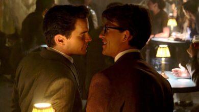 Jonathan Bailey and Matt Bomer About to Kiss in Fellow Travelers Cropped