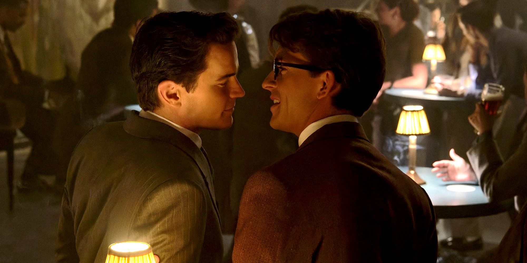 Jonathan Bailey and Matt Bomer About to Kiss in Fellow Travelers Cropped
