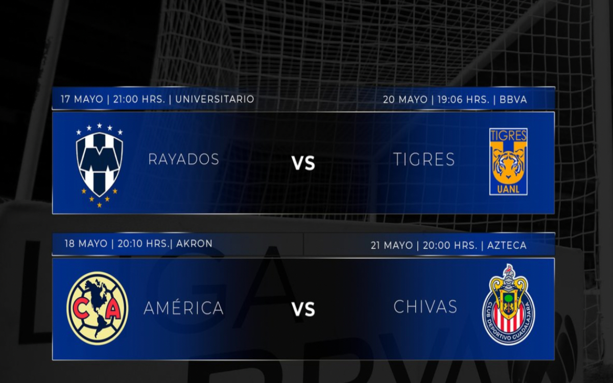 Liga MX: Dan a conocer los horarios para los duelos semifinales | Tuit
