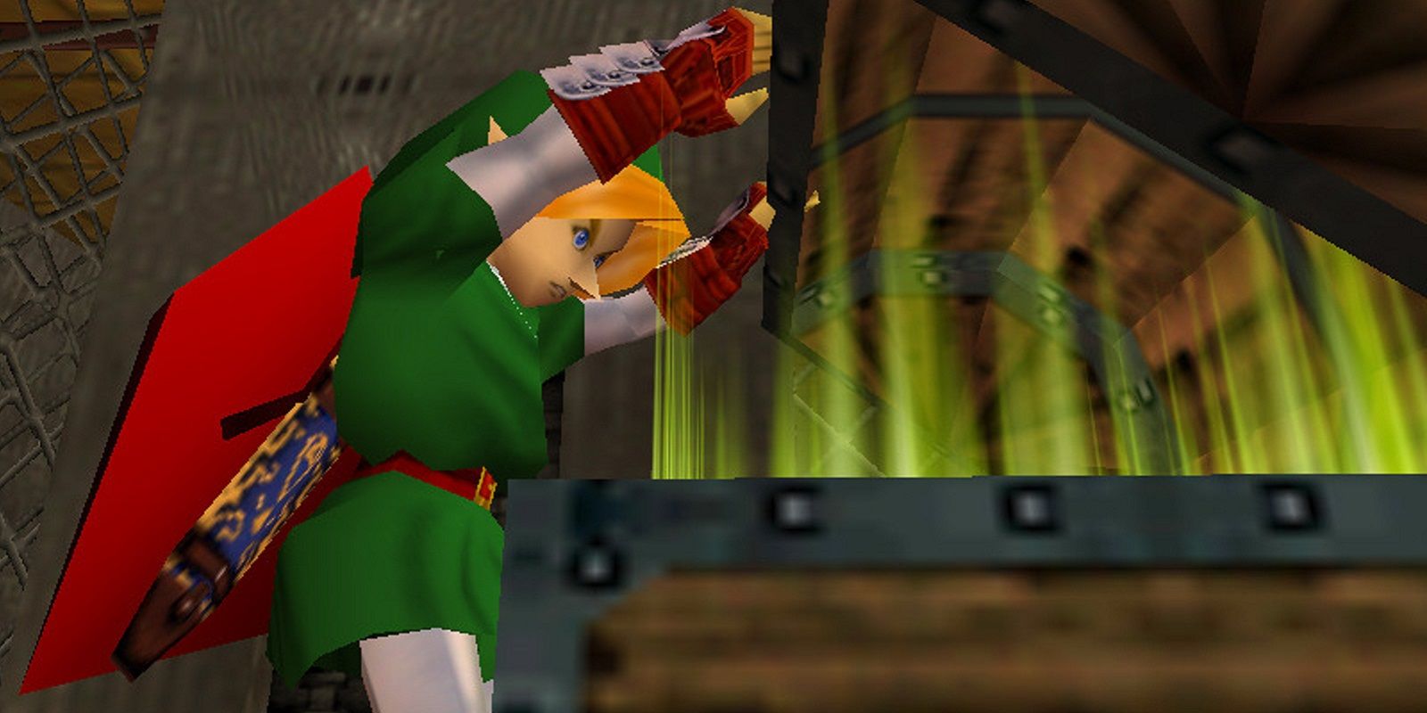 Link opens a chest in Ocarina of Time