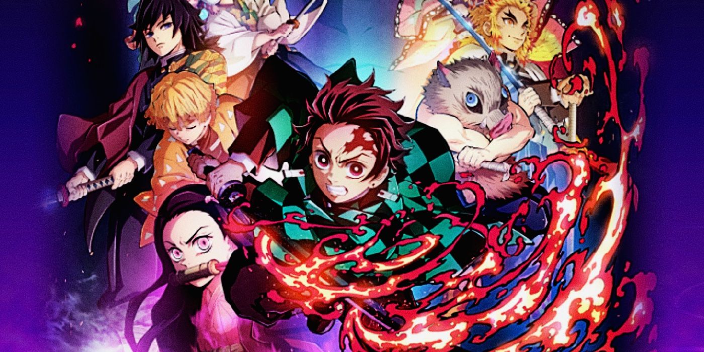 The cast of demon slayer from video game cover
