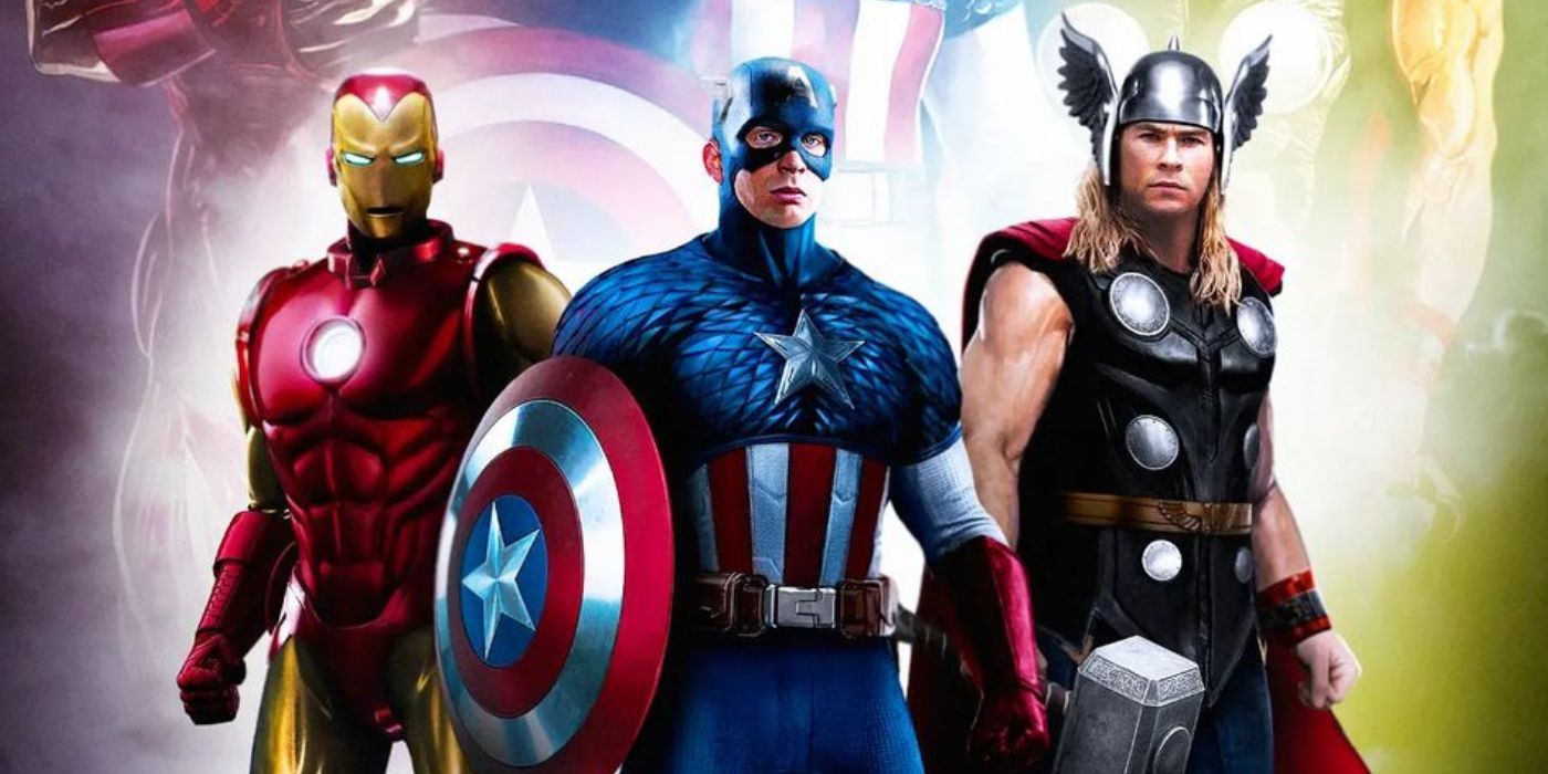 MCU Iron Man, Captain America and Thor