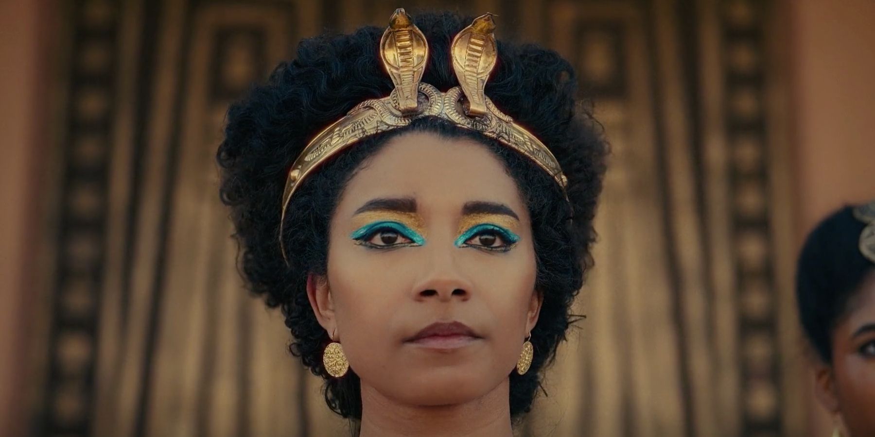 Adele James as Cleopatra looking out in Queen Cleopatra