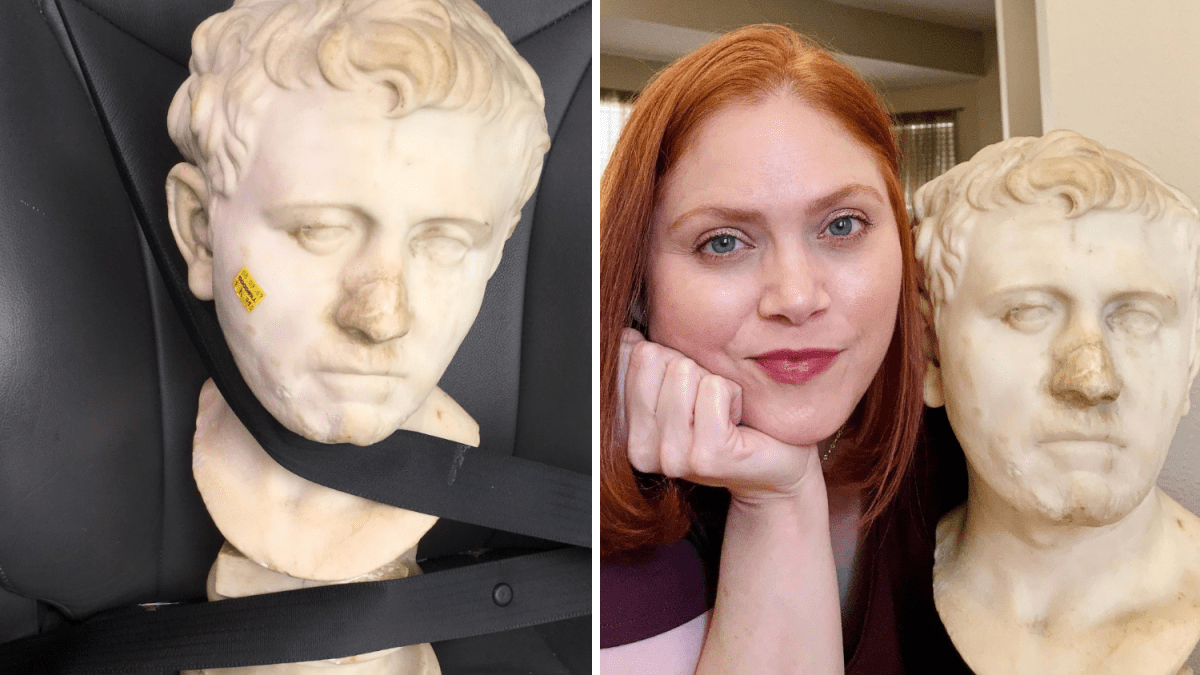 Misterio rodea busto romano comprado en un Goodwill de Texas