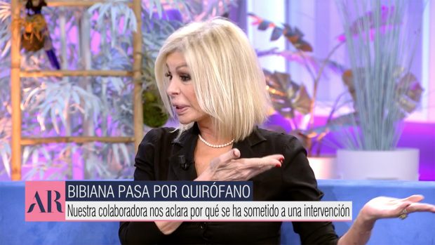 Bibiana Fernández hablando sobre su operación en 'El Programa de Ana Rosa'. / Telecinco
