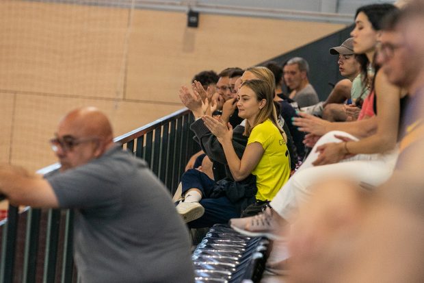 Pablo Urdangarin y Johanna Zott en un partido de balonmano / Gtres