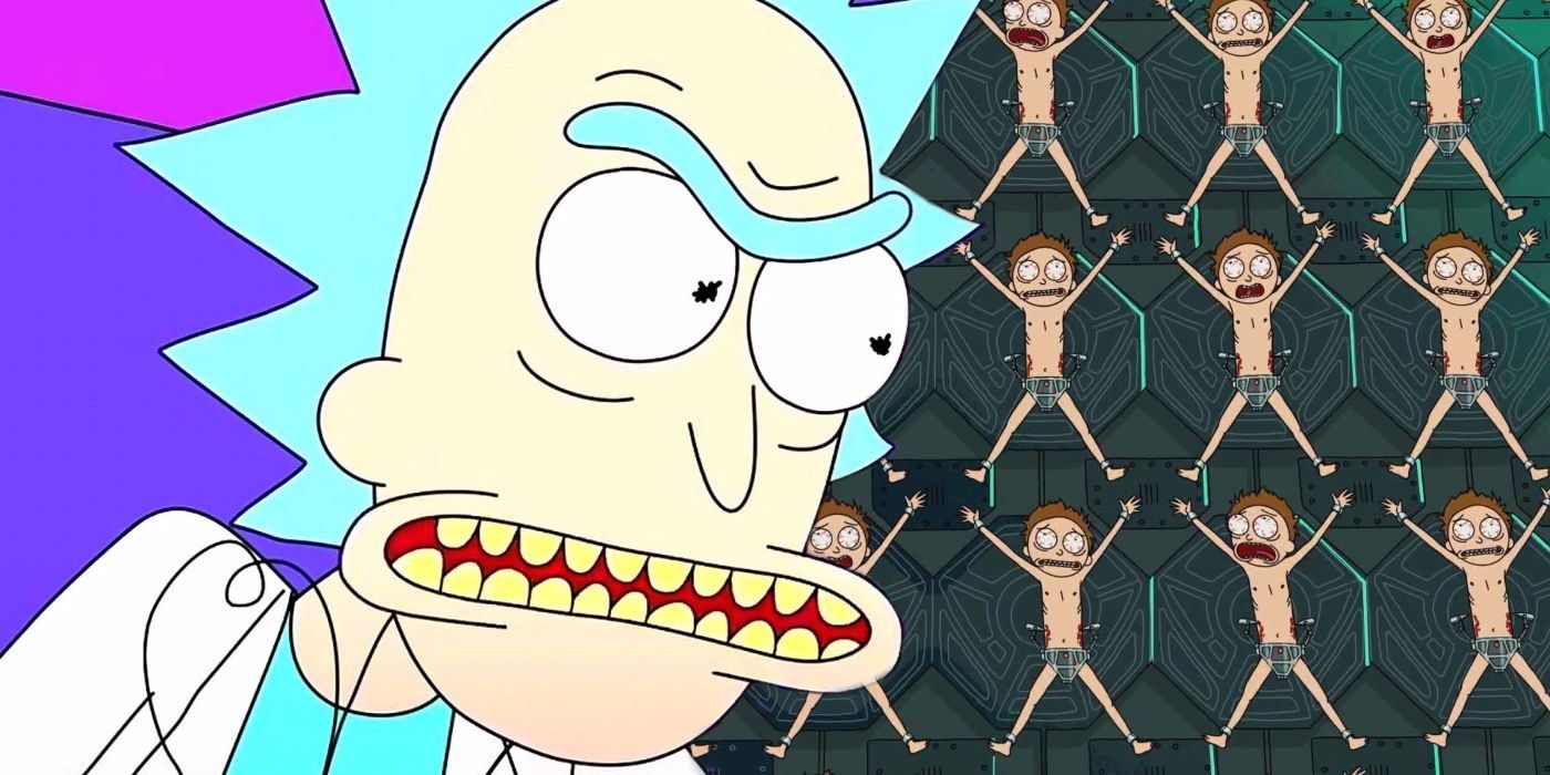 Rick and hundreds of captured Mortys.