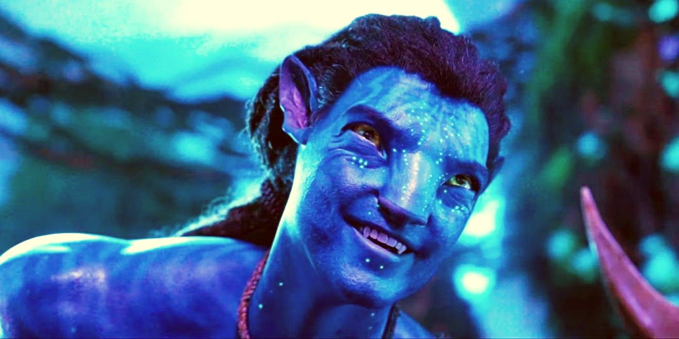 Jake Sully smiling in Avatar The Way of Water