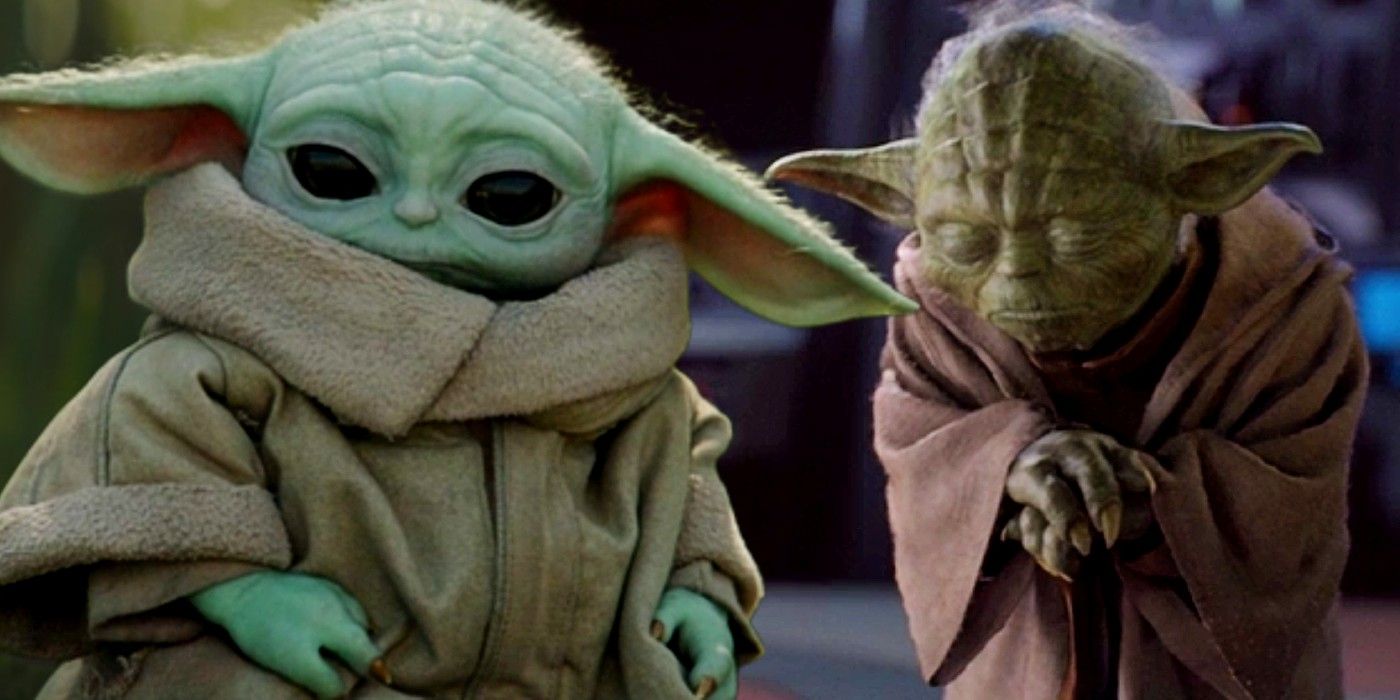 Grogu from The Mandalorian and Yoda in Star Wars