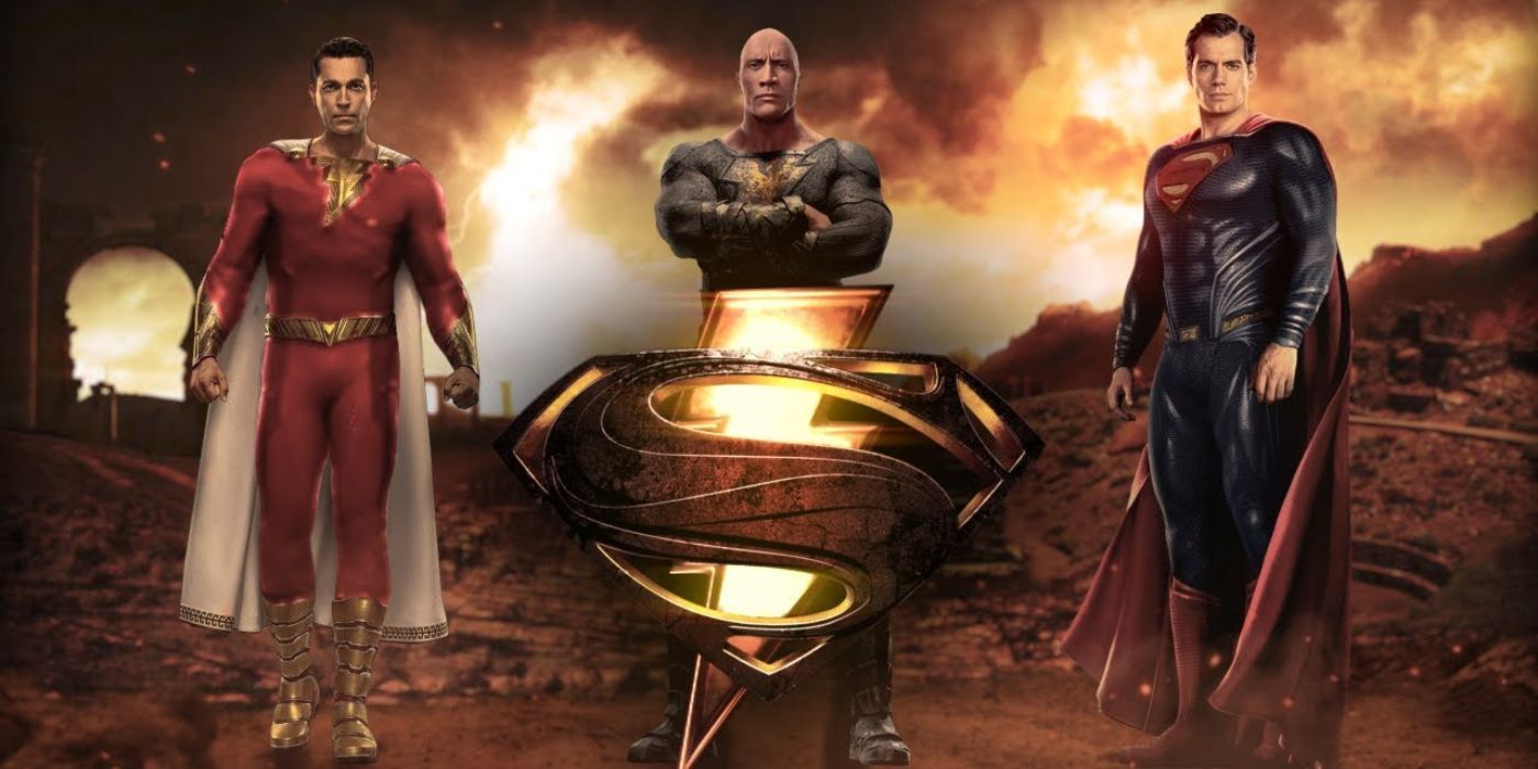Superman de Henry Cavill se une a Shazam para luchar contra Black Adam de The Rock en DC Movie Fan Trailer