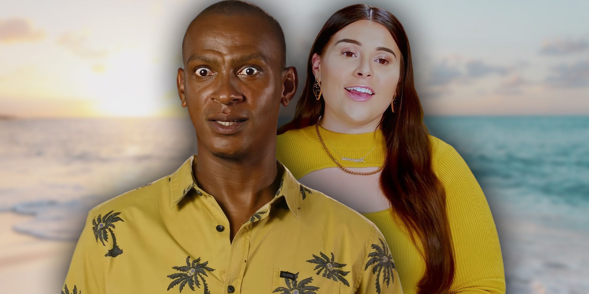 90 Day Fiancé's Aryanna and Sherlon with water background