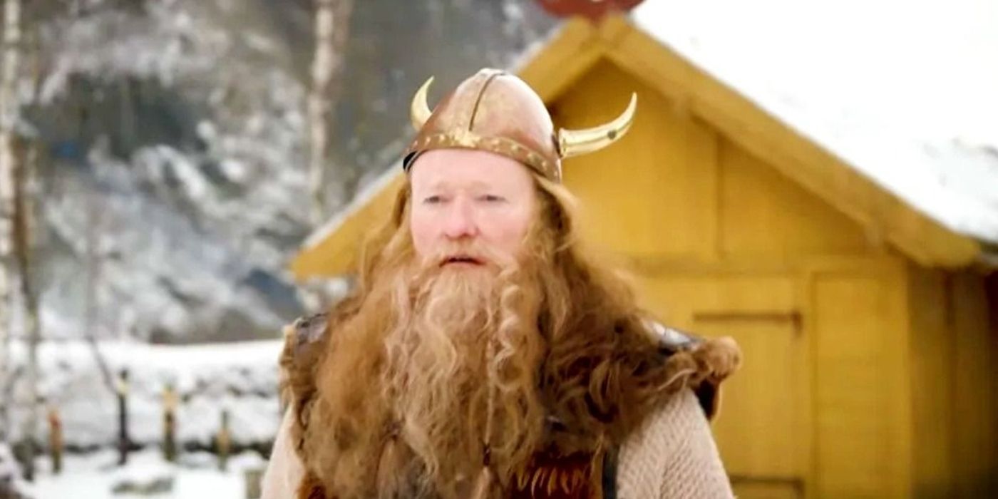 Conan O'Brien dressed as a Viking in Conan O'Brien Must Go