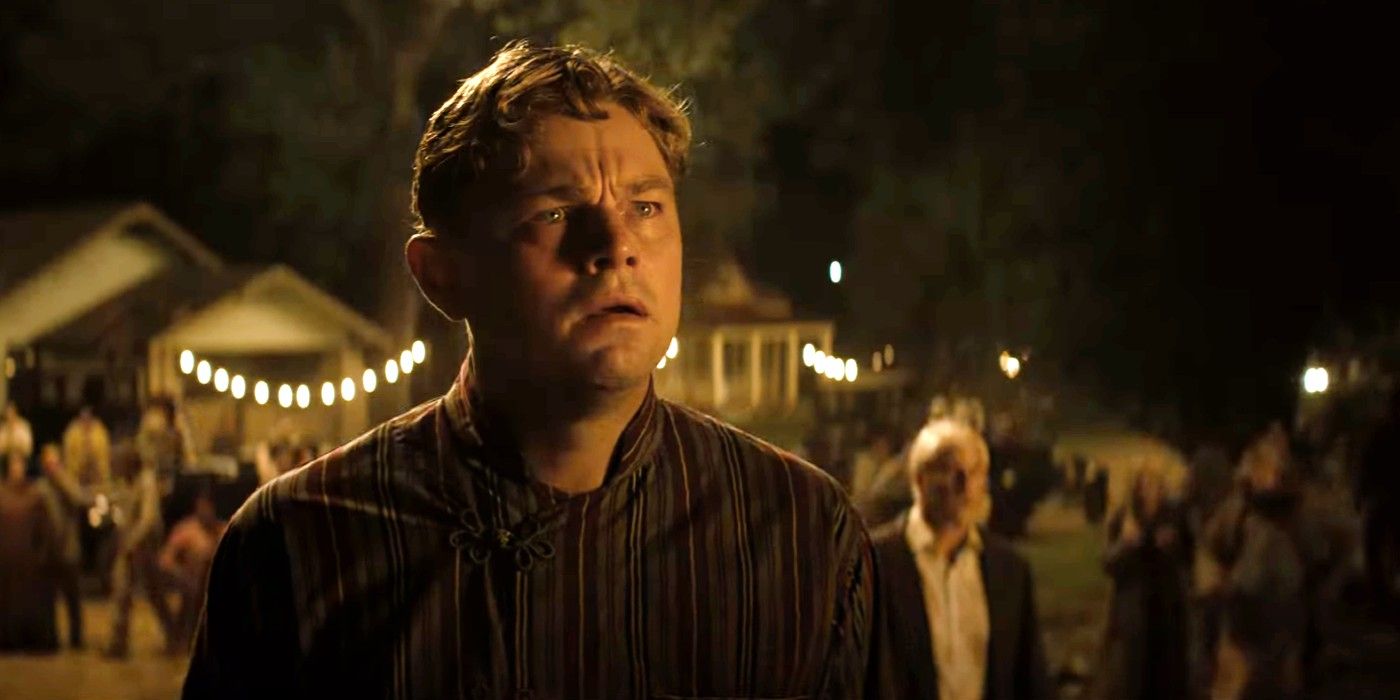 Leonardo DiCaprio as Ernest Burkhart in Killers of the Flower Moon