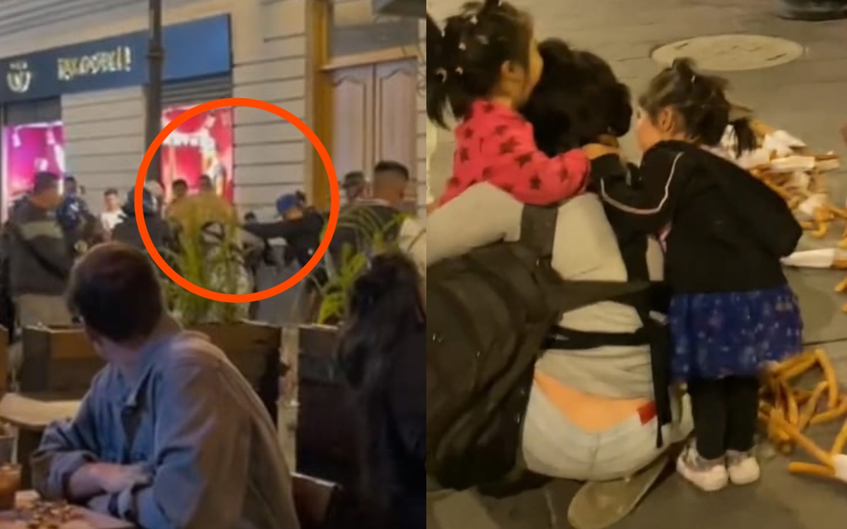 Video | Policías de CDMX tiran canasta de churros a vendedora y sus hijas; los suspenden