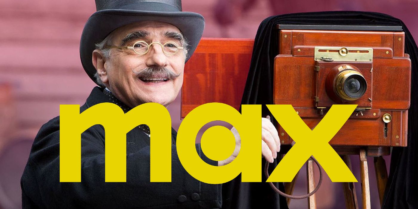 Max Logo in Front of director Martin Scorsese in Hugo