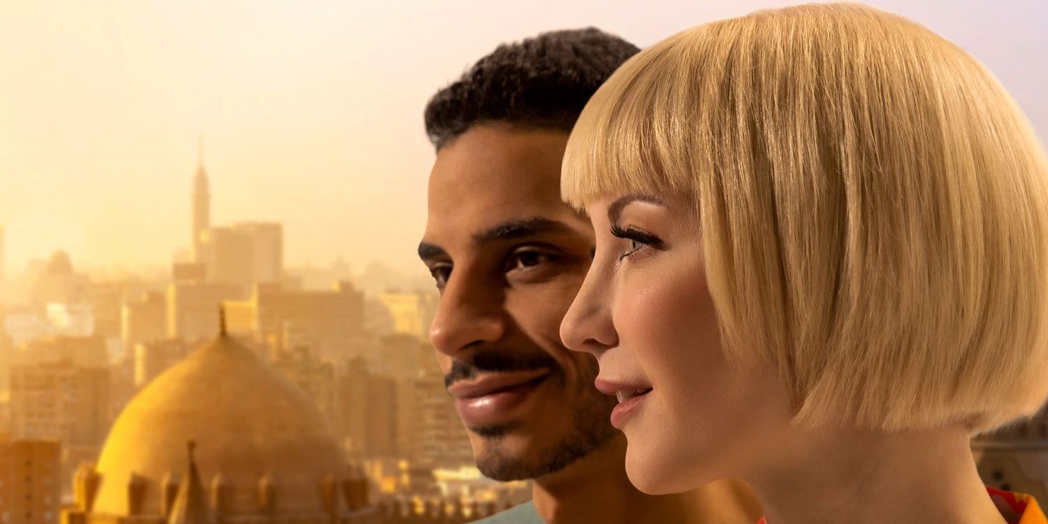 90 Day Fiancé TOW's Nicole and Mahmoud Sherbiny looking to the side