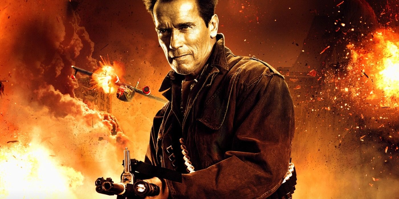 arnold schwarzenegger as trench in the expendables 2