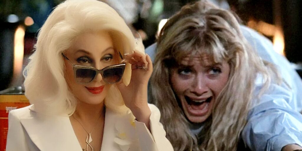 Cher from Mamma Mia 2 with Barbara Crampton from Chopping Mall
