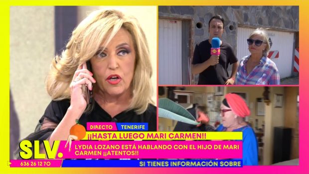 Lydia Lozano en 'Sálvame' hablando de Mari Carmen y sus muñecos. / Telecinco