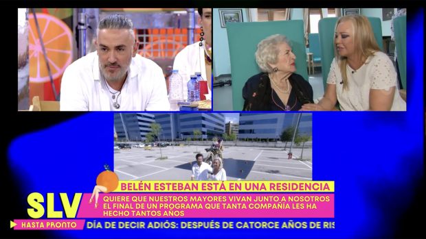 Belén Esteban visitando una residencia. / Telecinco